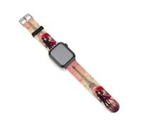 Couples Kiss in Paris Eiffel Tower Watch Band Compatible with Apple Watch Silicone Watch Straps Replacement Straps