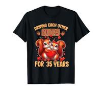 Couples Married 35 Year Funny 35th Wedding Anniversary T-Shirt