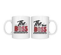 Couples Matching Valentine's Mug Funny Boyfriend Girlfriend Husband Wife Anniversary The Boss Slogan Gift