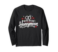Couples Matching Wedding We're On Our Honeymoon Vacation Long Sleeve T-Shirt