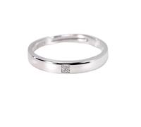 Couples Rings For Women And Men 925 Sterling Silver Wedding Band Adjustable Bridal Eternity Promise His & Hers Finger Band Fashion Jewellery Gift One Zirconia Ring
