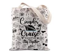 Couples That Cruise Together Stay Together Gift Honeymoon Travel Gifts Valentines Day Cruise Tote Bag, Couples Together, 0