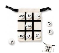 Couples Tic Tac Toe Game, Romantic Date Night Board Game for Adults, Portable Travel Strategy Game, Cute Couple Gift for Anniversary Valentine's Day Wedding, Tabletop Decor (1pcs)
