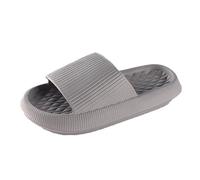 Couples Women Men Solid Shower Room Home Non-Slip Breathable Massage Soft Sole Quick Drying Slippers Comfortable Flat Shoes, gray, 5 UK
