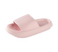 Couples Women Men Solid Shower Room Home Non-Slip Breathable Massage Soft Sole Quick Drying Slippers Comfortable Flat Shoes, pink, 8.5 UK