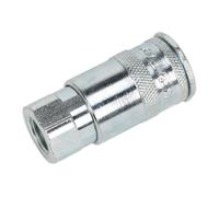 Coupling Body Female 1/4"BSP Pack of 5 - Sealey ACP15 New