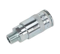 Coupling Body Male 1/4"BSPT Pack of 5 - Sealey ACP16 New