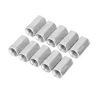 Coupling Nut, Akozon M8 Long Rod Nut 10pcs Metric Hex Coupling Nut Hex Hexagonal Sleeve Nut Standoff Threaded Fasteners Zinc Plated(M8*40)