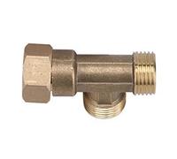 Coupling, Stainless Steel Hex Nipple,Pipe-Fitting 1/2Inch Male/Female Thread Union Tee Connector, Brass Junction Plumbing Pipe Fittings