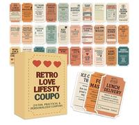 Coupon - 24 Piece Couples Coupon | Romantic Voucher Card Set for Couples Wife Girlfriend Boyfriend Valentines