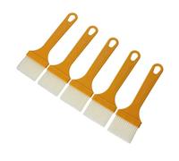 couponhub 5 Pcs Basting Brush for Cooking Pastry Brush, Multi-purpose PET Silk Plastic Handle Cleaning Brush for Baking Dishwasher Safe Grilling, Hairbrush, Corn, Grilm, Wall(16.9x4.8cm)