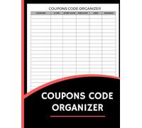 Coupons Code Organizer (8.5 x 11 Inches): Promo Codes, Discount Tracking, Expiry Dates & Savings Records