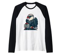 Courage and Liberty Eagle Raglan Baseball Tee