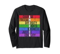Courage Freedom Diversity Rights Kindness Justice Equality Long Sleeve T-Shirt