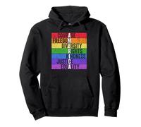 Courage Freedom Diversity Rights Kindness Justice Equality Pullover Hoodie