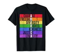 Courage Freedom Diversity Rights Kindness Justice Equality T-Shirt