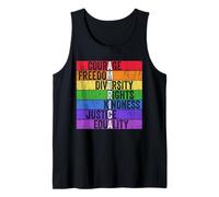 Courage Freedom Diversity Rights Kindness Justice Equality Tank Top