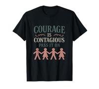 Courage Is Contagious Pass It On Vintage Graphic T-Shirt