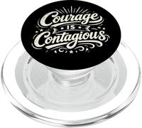 Courage-is-Contagious Retro s Vintage Quote Art PopSockets PopGrip for MagSafe