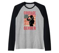 Courage Knows No Gender Military Pride Raglan Baseball Tee