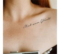Courage Leads To Luck Herbal Waterproof Juice Temporary Tattoos, Long-lasting 2 Weeks, Fake Tattoos