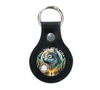 Courage Leather Sobriety Coin Holder - Handmade AA Coins Holder Keychain - Displays One Sides of Sober Token Medallion Pet Challenge Coin - Black Waterproof PVC Sobriety Key Ring Gifts for Men Women