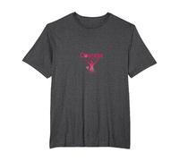 Courage Over Fear Breast Cancer Awareness Inspiration T-Shirt, Men's Big and Tall, Dark Heather Grey, 5X Tall