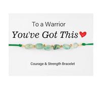 Courage & Strength Bracelet: A Symbol of Resilience for Warriors, Adjustable Strength Bracelets for Women, Handmade Beaded Cord Wrap motivational Bracelet, Unique Gifts for Man, Woman (green)
