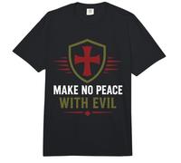 Courage Strong Warrior Faith Saying Make No Peace with Evil Comfort Colors Adult Heavyweight T-Shirt