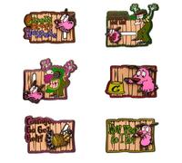 Courage the Cowardly Dog Interactive Mystery Enamel Pin Blind Box Series, Creepy Stuff Happens, Stupid Dog You Make Me Look Bad, Frankenstein, Bowl, Go Get Help, or Now What Do I Do