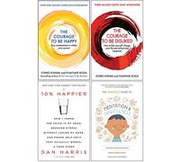 Courage to be Happy, Courage To Be Disliked, 10% Happier, Headspace Guide to Mindfulness and Meditation 4 Books Collection Set