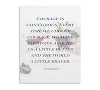 Courage to Lead Motivational Saying Canvas Art Print for Wall Decor Living Room Bedroom Office(Framed,16x24inch(40x60cm))
