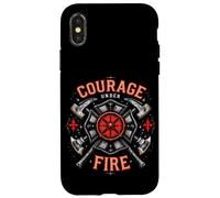 Courage UNDER FIRE Courage Bravery Firefighter Case for iPhone X/XS