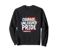 Courage Unleashed Colorful Splash for Pride Sweatshirt