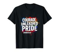 Courage Unleashed Colorful Splash for Pride T-Shirt