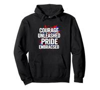 Courage Unleashed Pride Embraced Bold Art Pullover Hoodie