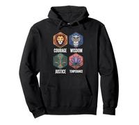 Courage Wisdom Justice Temperance And Mindfulness Journey Pullover Hoodie