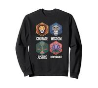 Courage Wisdom Justice Temperance And Mindfulness Journey Sweatshirt