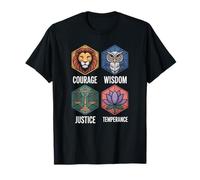 Courage Wisdom Justice Temperance and Mindfulness Journey T-Shirt