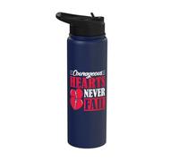Courageous Hearts Never Fail - Open Heart Surgery Stainless Steel Insulated Water Bottle
