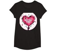 Courageous Hearts Wear Pink Butterfly Hope Empowerment T-Shirt, Girls, Black, Large
