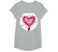 Courageous Hearts Wear Pink Butterfly Hope Empowerment T-Shirt, Girls, Heather Grey, Medium