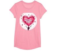 Courageous Hearts Wear Pink Butterfly Hope Empowerment T-Shirt, Girls, Pink, Large