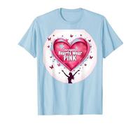 Courageous Hearts Wear Pink Butterfly Hope Empowerment T-Shirt, Men, Baby Blue, 3XL