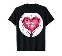 Courageous Hearts Wear Pink Butterfly Hope Empowerment T-Shirt, Men, Black, 6XL