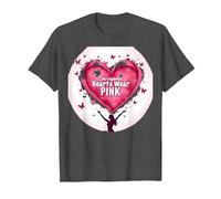 Courageous Hearts Wear Pink Butterfly Hope Empowerment T-Shirt, Men, Dark Heather Grey, 6XL