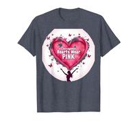 Courageous Hearts Wear Pink Butterfly Hope Empowerment T-Shirt, Men, Heather Blue, 6XL