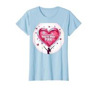 Courageous Hearts Wear Pink Butterfly Hope Empowerment T-Shirt, Women, Baby Blue, XL