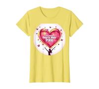 Courageous Hearts Wear Pink Butterfly Hope Empowerment T-Shirt, Women, Lemon, M