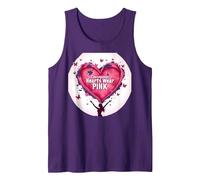 Courageous Hearts Wear Pink Butterfly Hope Empowerment Tank Top, Men, Purple, XL